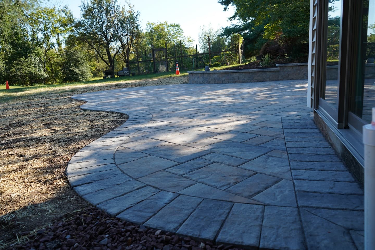Covered patio with outdoor living space