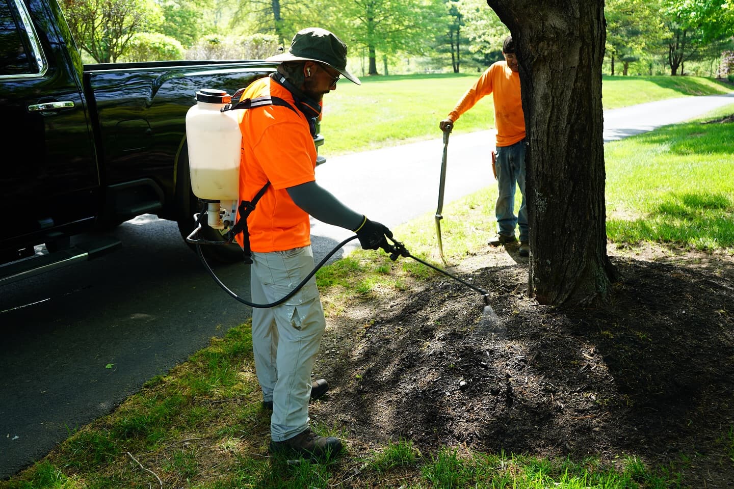 Weekly lawn care and property maintenance work