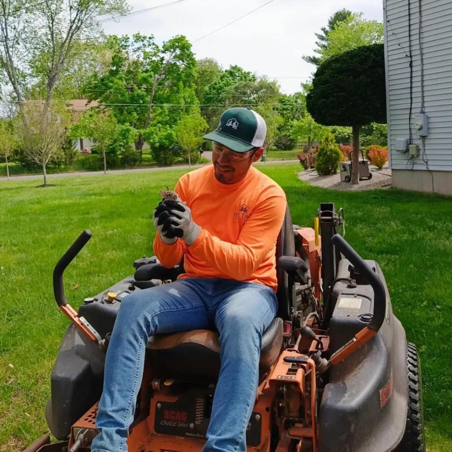 Weekly lawn care and property maintenance work