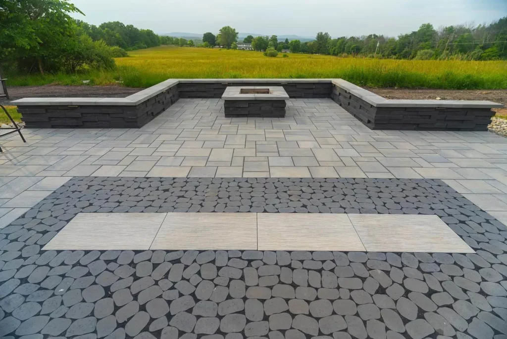 Hardscape Design and Installation: Patio with a fire feature