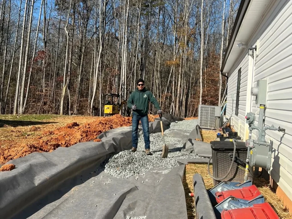 Hardscape walkway installation